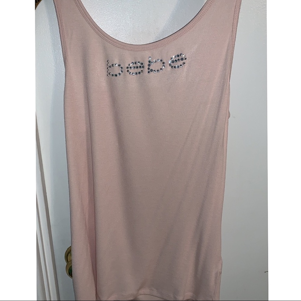 Bebe XL Pink Studded Tank Top